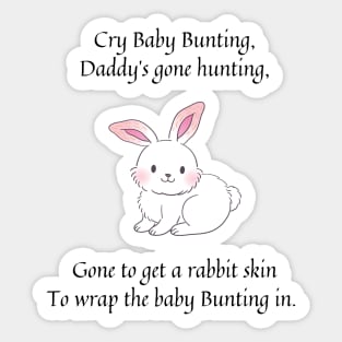 Cry baby Bunting nursery rhyme Sticker